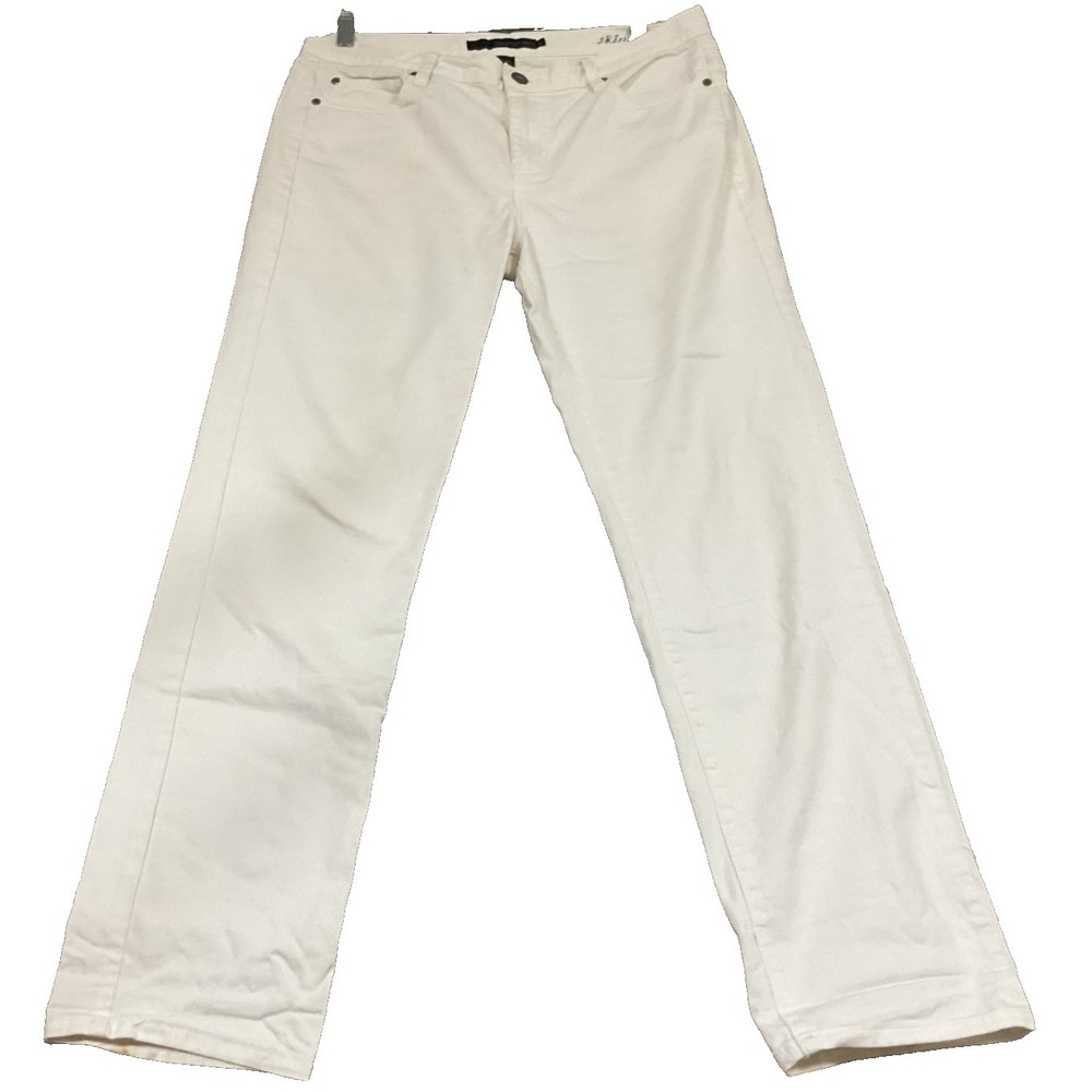 Calvin Klein Jeans Skinny White Mid Rise Stretch sz 12 Preppy Summer